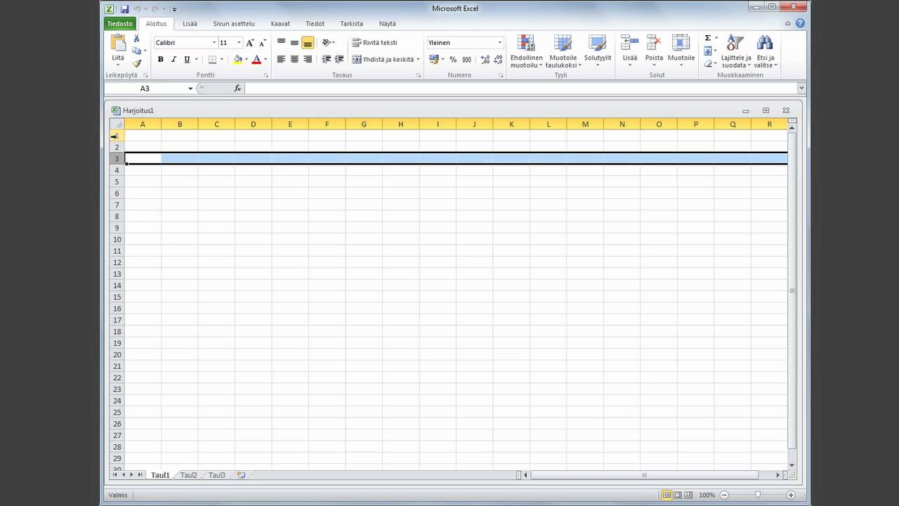 Excel 2010 - alkeita