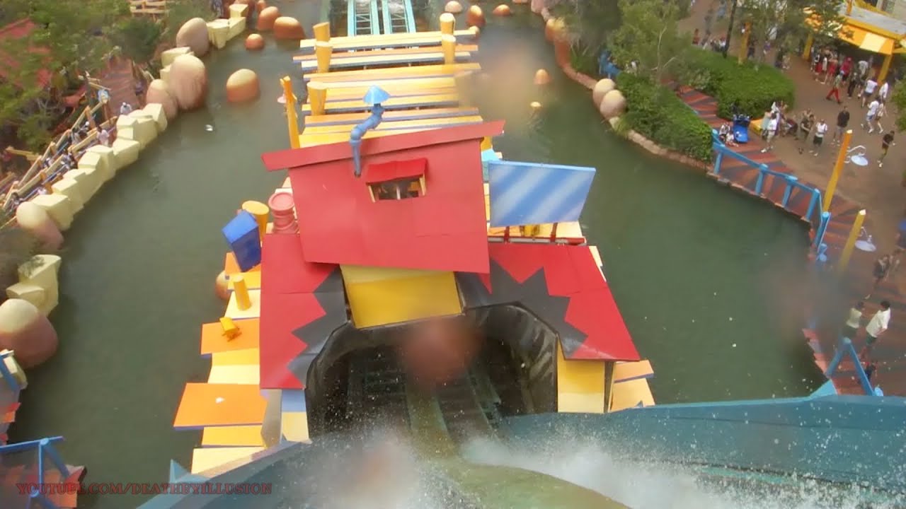 Dudley Do-Rights Ripsaw Falls On-ride Front (HD POV) Toon Lagoon IOA
