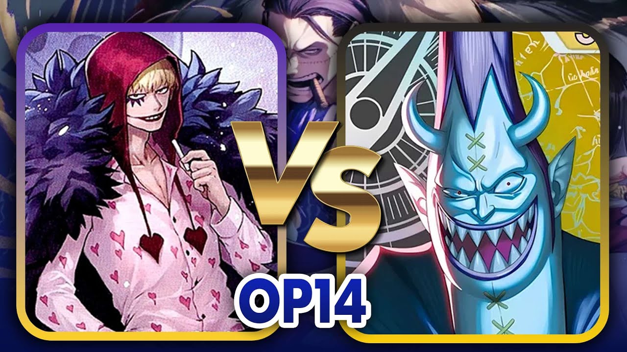 OP14 Purple/Yellow Rosinante vs Black/Yellow Gecko Moria | One Piece TCG POV Commentary
