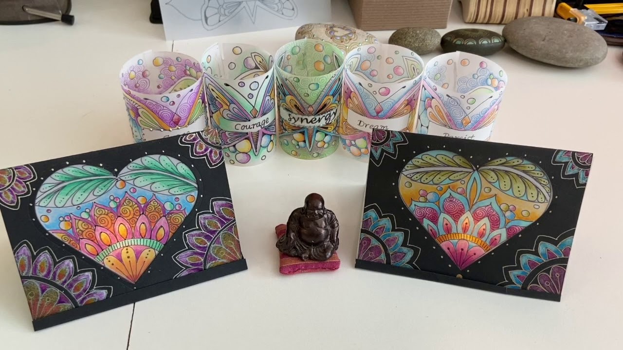 Illuminated Heart Zentangle Inspired Class