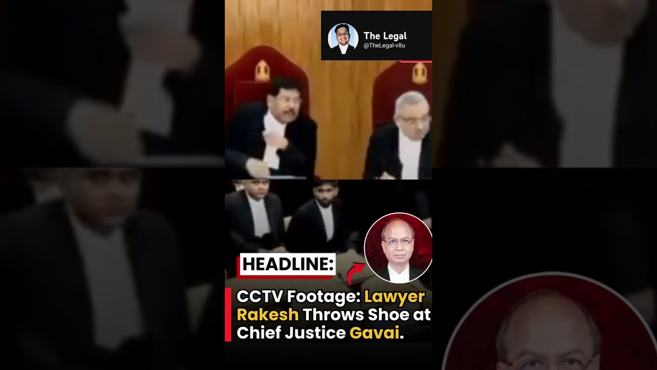 CCTV Footage: Lawyer Rakesh Throws Shoe at Chief Justice Gavai #cji