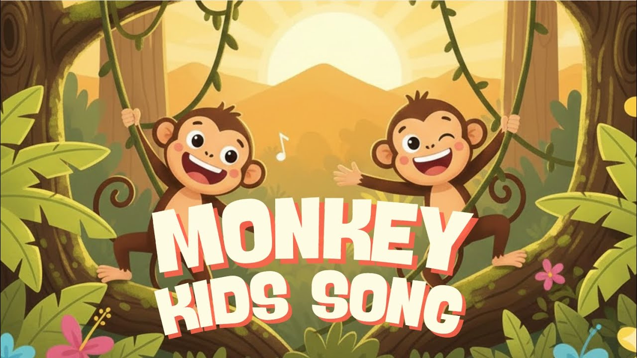 The Monkey Jungle Jam 🐒  Fun Animal Song for Kids