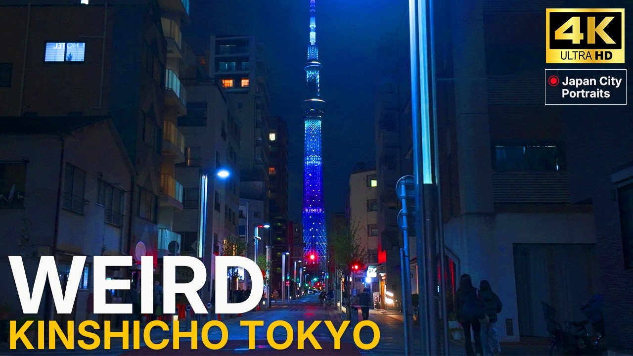 Lively Downtown Streets and a Sudden Skytree View at Night | Kinshicho, Tokyo