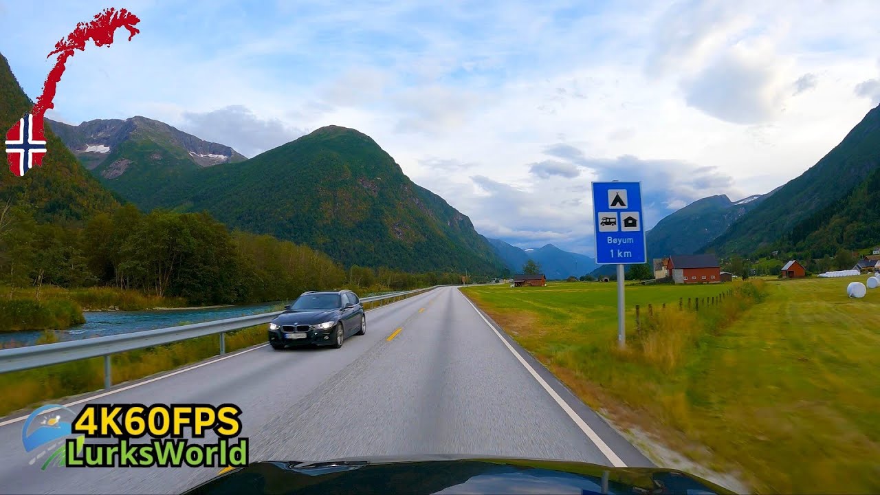 Driving in Norway - Skei to Bøyum - 4K60