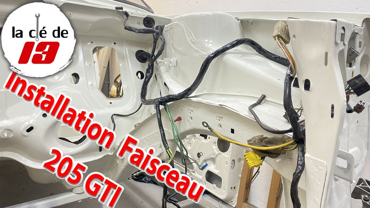 On commence le remontage du faisceau de la 205 GTI
