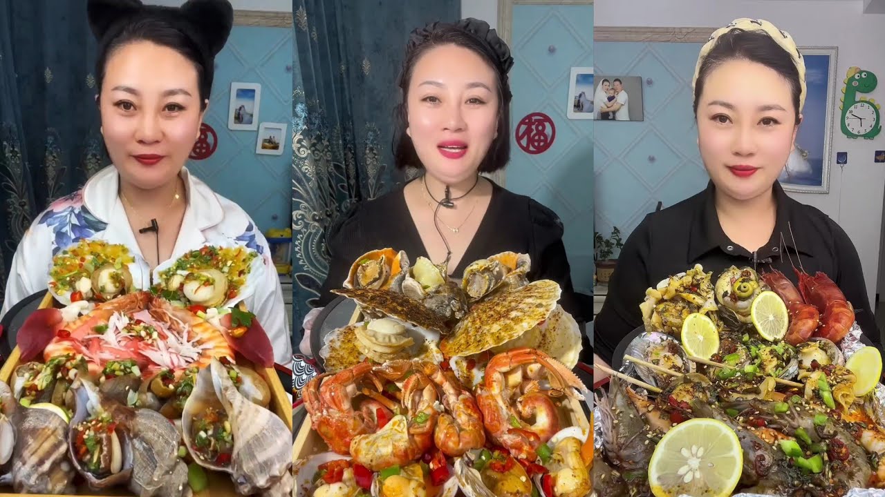 Yummy #197 { Seafood 🦐, 🦪, 🐙🤤 🦐🦐. Shrimp  🦐 🦐 Oyster 🦪🦪 ...#mukbang #seafood #yummy 
