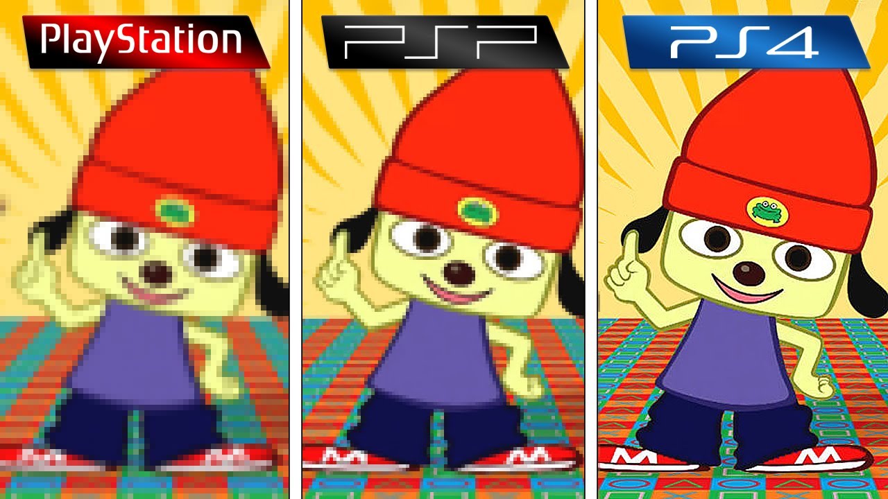PaRappa the Rapper (1996) PS1 vs PSP vs PS4 (Graphics Comparison)