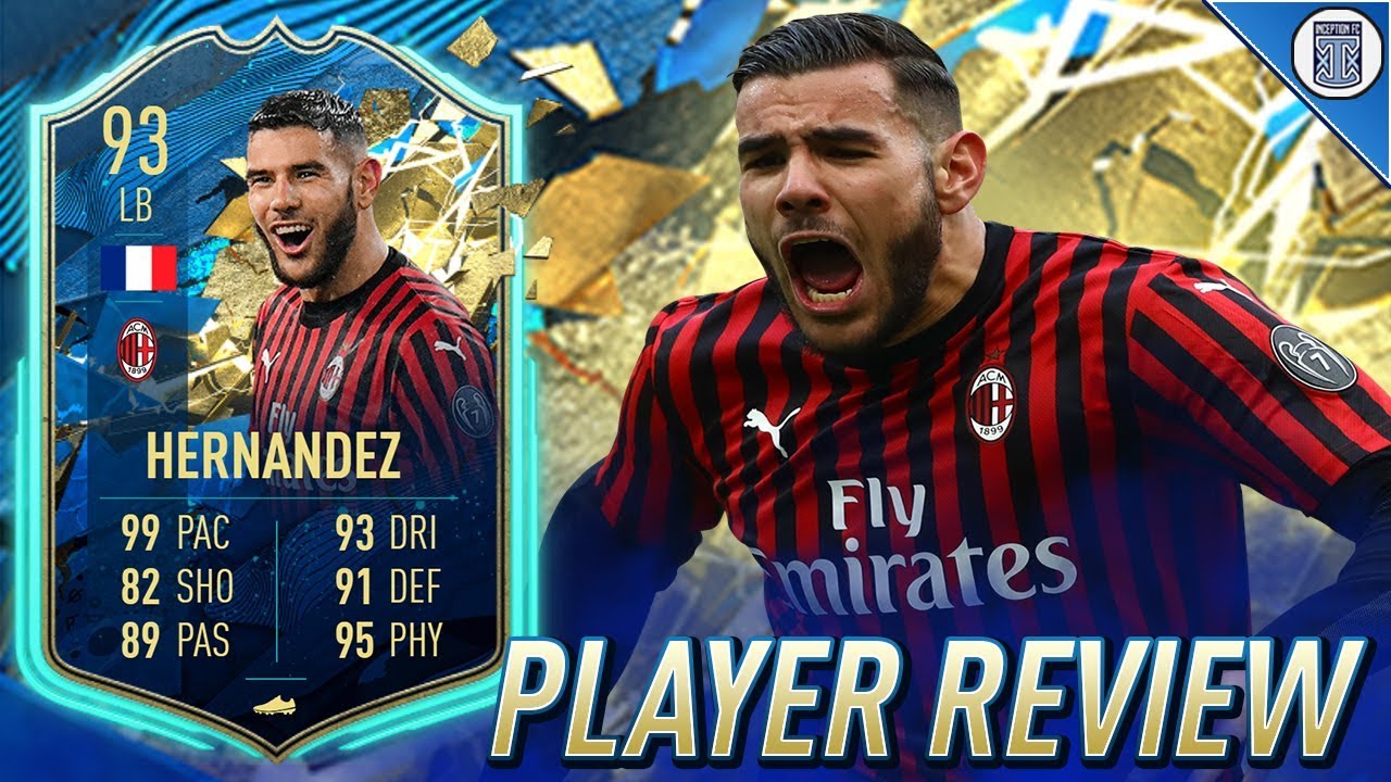 93 TEAM OF THE SEASON SO FAR HERNANDEZ PLAYER REVIEW! TOTSSF THEO HERNANDEZ - FIFA 20 ULTIMATE TEAM