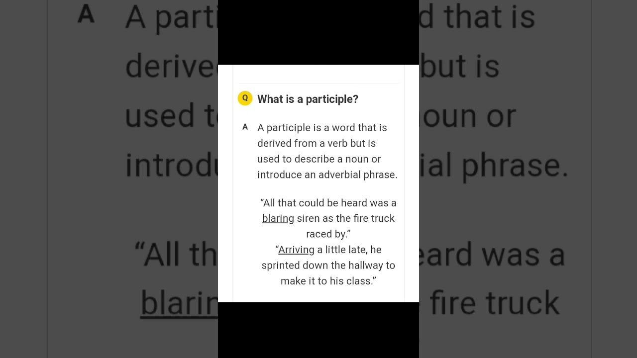 #participle