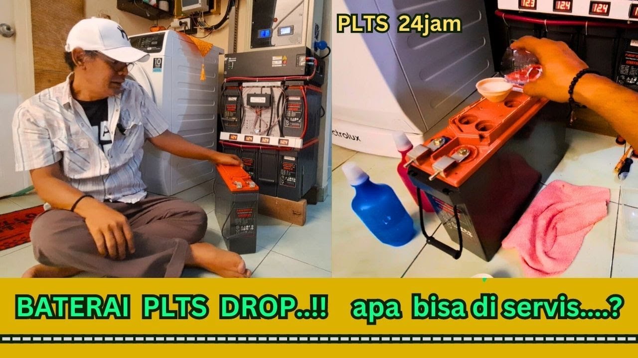Baterai PLTS  DROP ‼️apa bisa di servis 💡