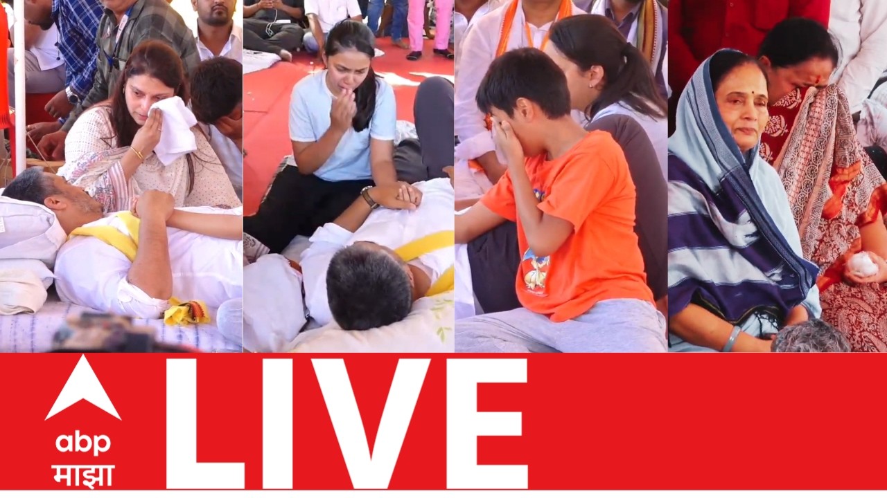 Rohit Pawar LIVE | आंदोलनस्थळी रोहित पवारांच्या कुटुंबाला अश्रू अनावर | Karjmafi | ABP Majha