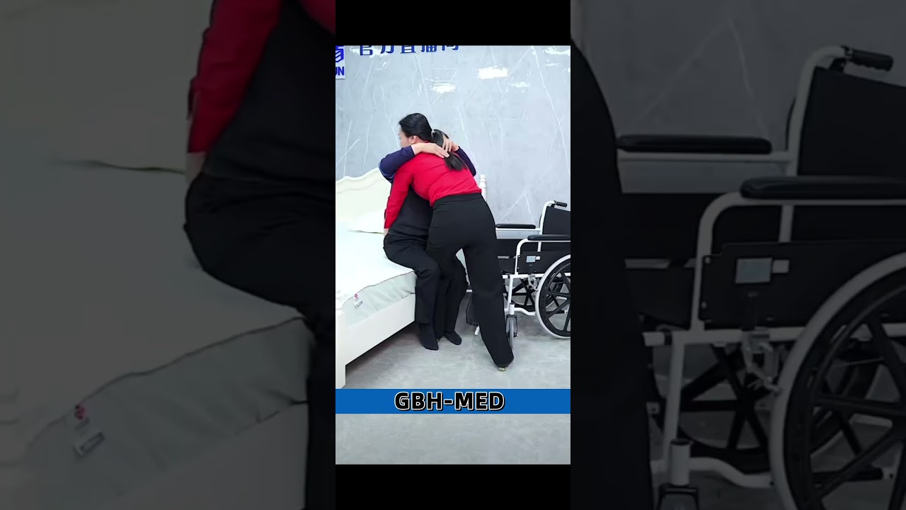 How to transfer the patient to the wheelchair?  #transfer #elderly #bedridden #caregiver