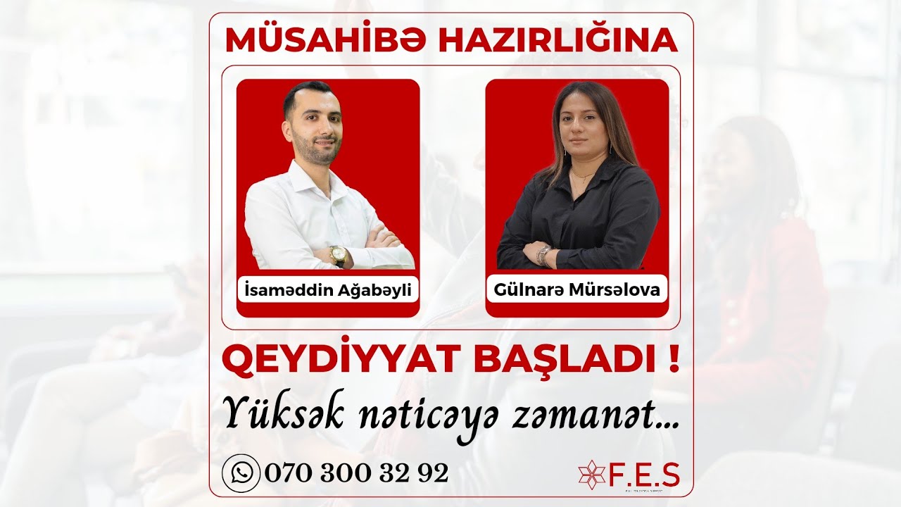 Sertifikasiya Müsahibə Mərhələsindən uğurla keçin. Yüksək nəticəyə tam zəmanət...