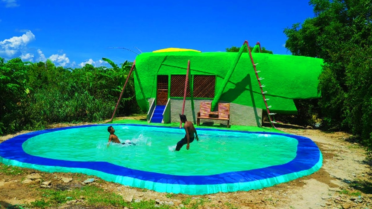 Mud Locust Villa With Swimming Pool Construction Complete in 37 Days