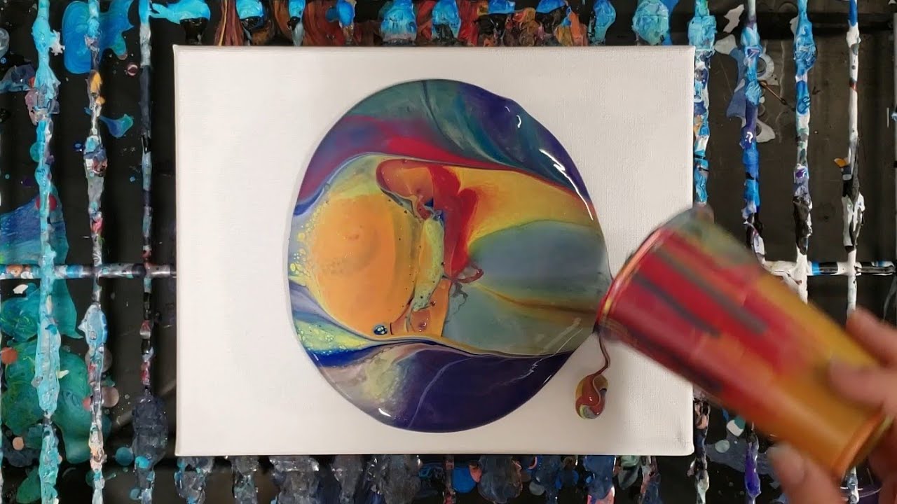 Beautiful Leftover Paint Pour with Unicorn Spit & Arteza Metallics