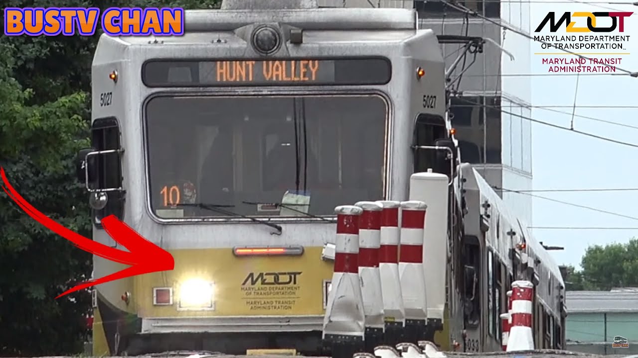 LIGHT RAIL TRAINS IN BALTIMORE MARYLAND MTA MDOT