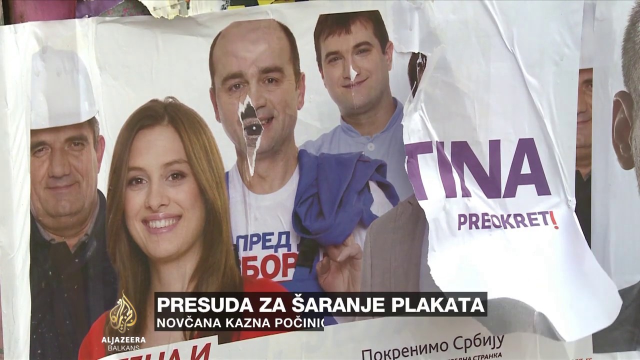 Ustavni sud srbije potvrdio kaznu za šaranje plakata SNS-a