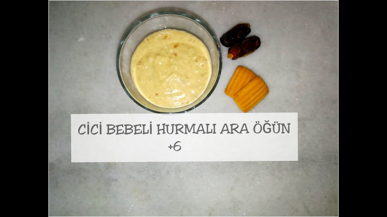 cici bebeli hurmalı araöğün  | yoğurtlu +6 ay