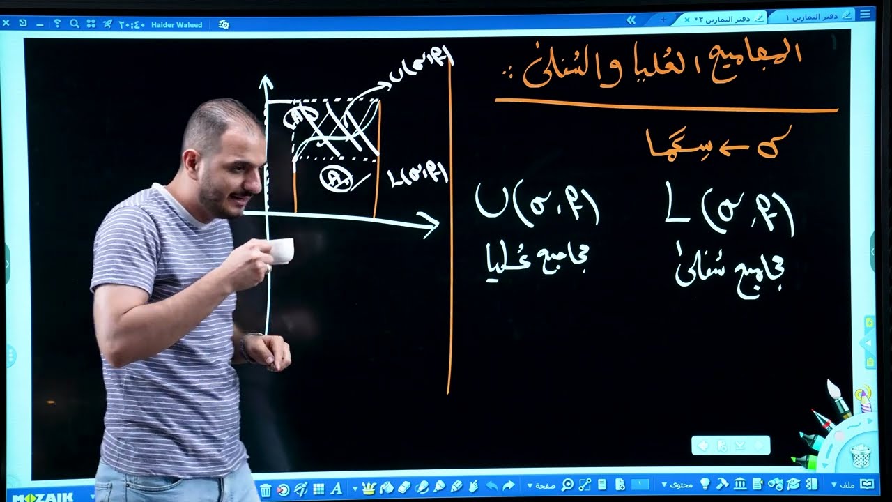 السادس العلمي/الفصل الرابع/التكامل/ محاضرة 26/ المجاميع العليا والسفلى الجزء الاول