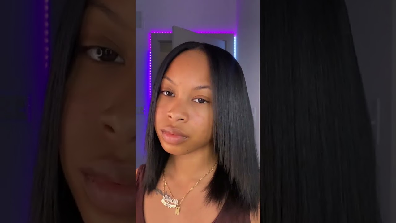 #shorts Tapes in Hair Extensions Yaki Straight Hair Installing #hairextensions #tapins