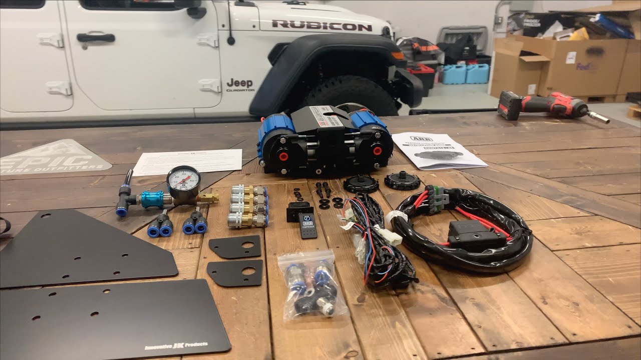 Jeep Gladiator吉普皮卡 JT 改装案例 Jeep Gladiator Rubicon Build - ARB 车载打气、车身贴纸