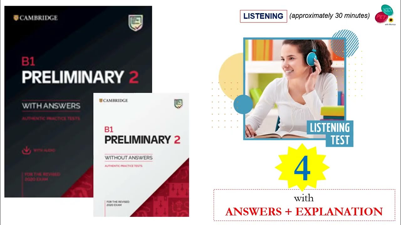 PET B1 Preparation - Listening Practice Test 4 with ANSWERS