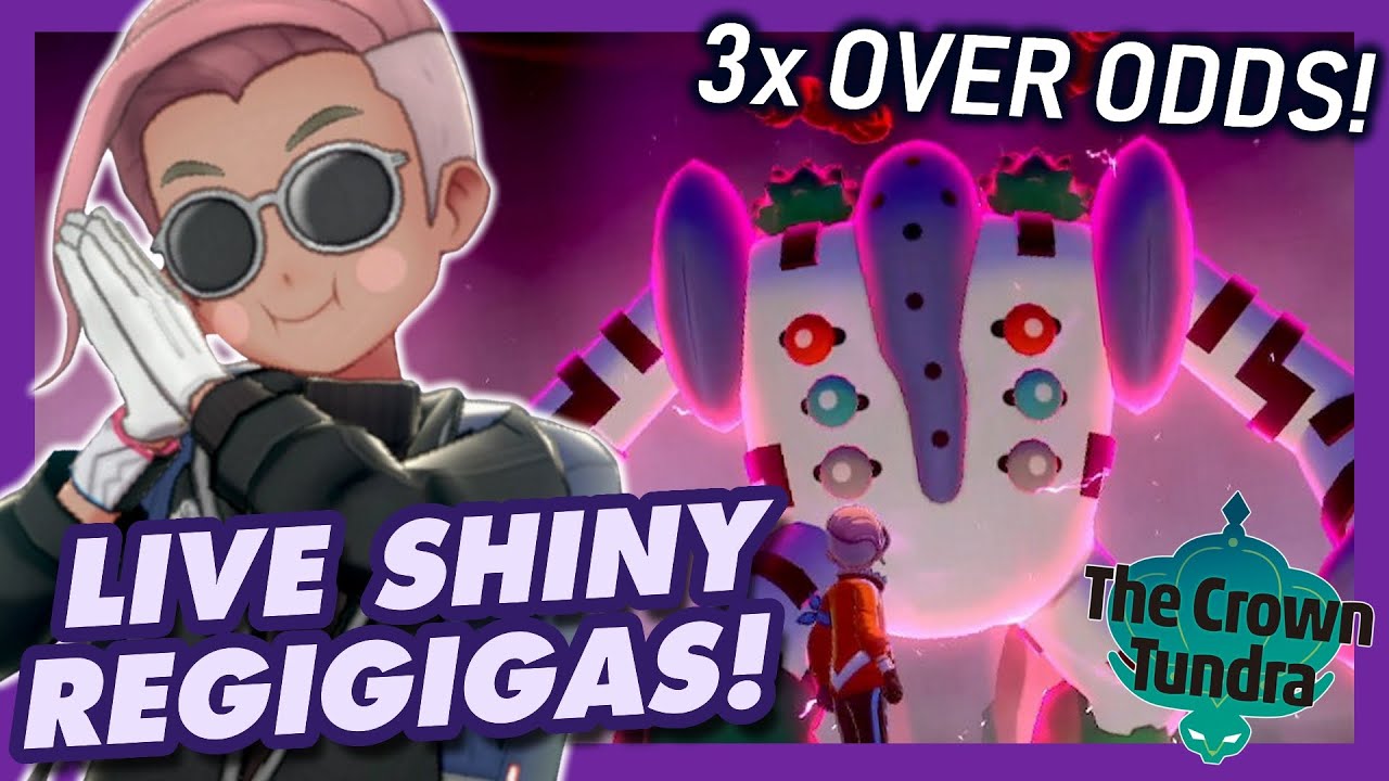LIVE! INSANE SHINY REGIGIGAS AT 12,844 SRs IN THE CROWN TUNDRA (Full Odds)