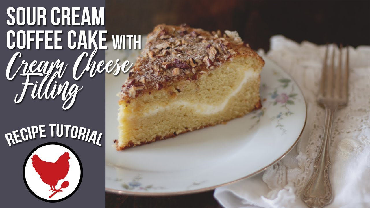 SOUR CREAM COFFEE CAKE WITH CREAM CHEESE FILLING | Cook With Me