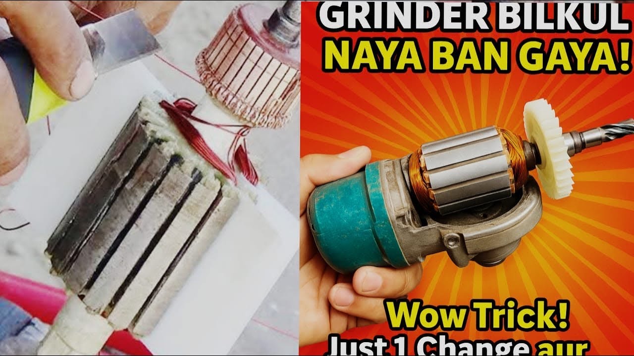 how to rewind the angle grinder armature -armature winding