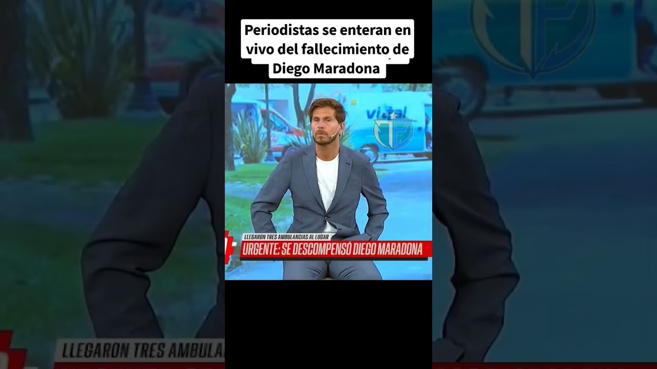 Periodistas se enteran del fallecimiento de Diego. #maradona #argentina #messi