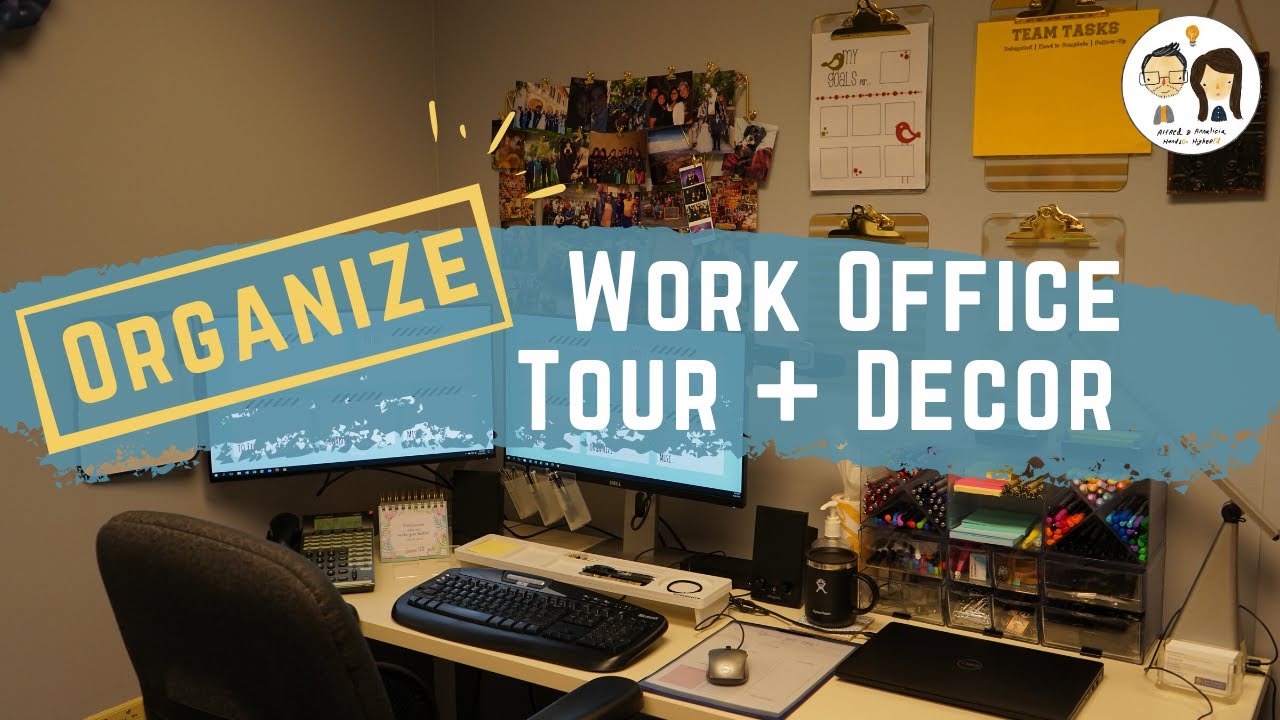 WORK OFFICE TOUR + DECOR: Organization Ideas & Inspiration | Perfect Productive Workspace