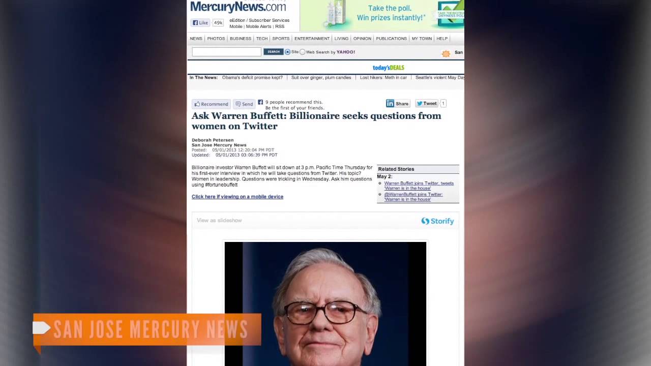 Warren Buffett Sends First Tweet, Gains Scores of Followers