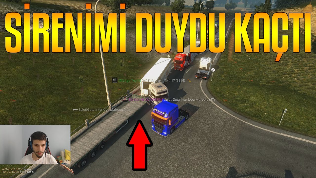 SİRENİMİ DUYUNCA KORKUDAN KAÇTI!!! | Adminlik #129 | ETS2MP