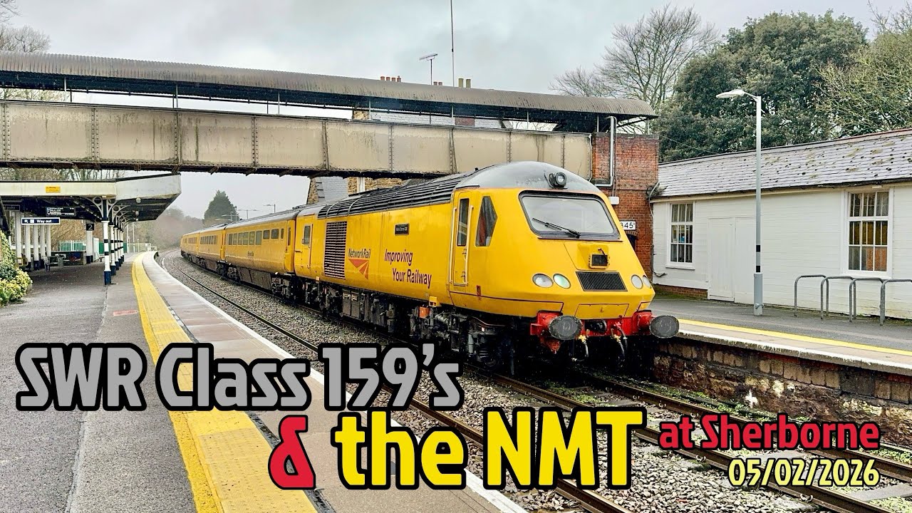 SWR Class 159’s and the New Measurement Train at Sherborne - 05/02/2026