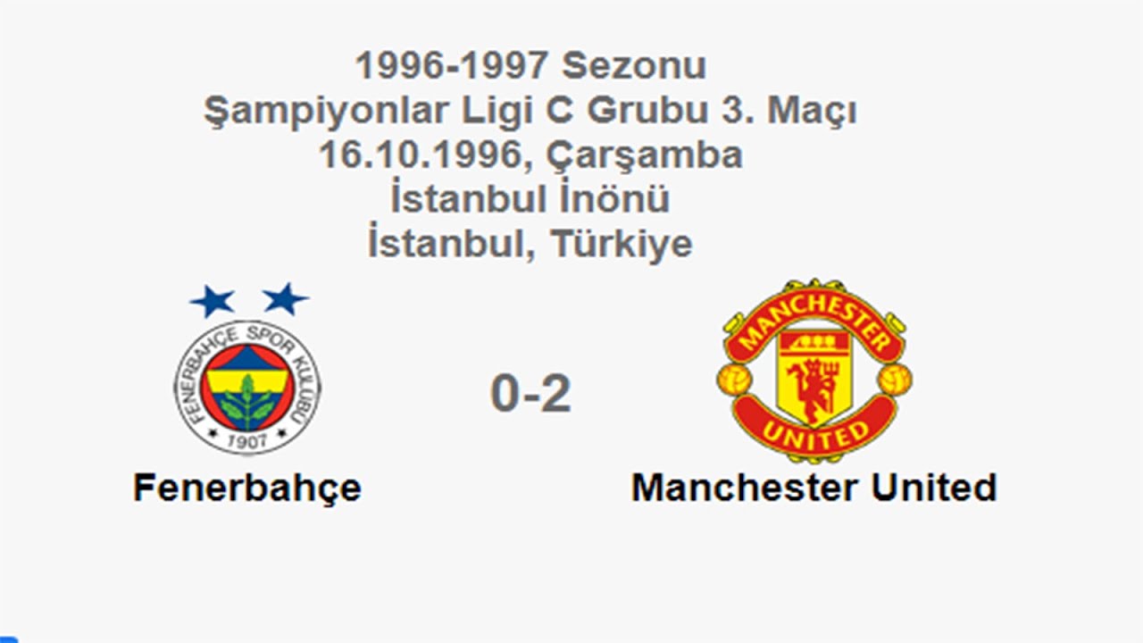 Fenerbahçe 0-2 Manchester United [HD] 16.10.1996 - 1996-1997 Champions League Group C Matchday 3