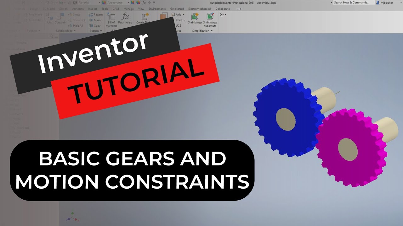 Basic Gear Design and Simple Motion Constraints