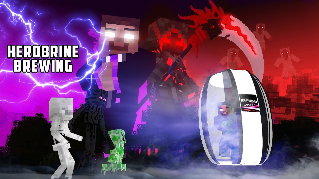 HEROBRINE BREWING Part 1 | Monster School Became HEROBRINE - Minecraft Animation