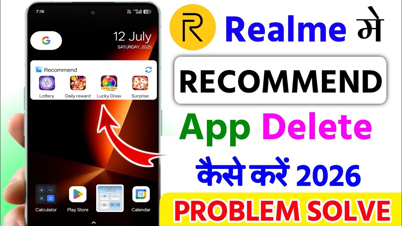 How to turn off recommended apps on Realme mobile, Recommended app kaise delete kare Realme