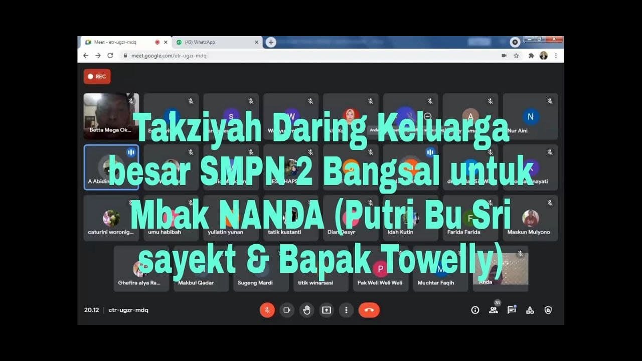 #2 Takziyah Daring Keluarga besar SMPN 2 Bangsal untuk Mbak NANDA (Putri Bu Sri sayekti) |  Pak Zay