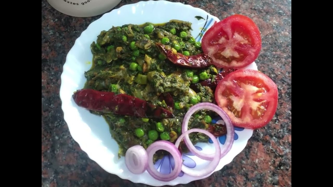 Lehsuni Palak Matar | Healthy Garlic Spinach Peas Sabzi | 15 Min Recipe #FoodReels  #FoodContent
