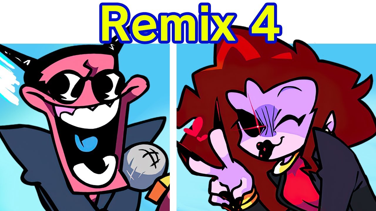 Friday Night Funkin' - Remix 4 | Rhythm Heaven Fever Minigame (FNF Mod) (Mommy/Pico/Skid/Spirit)