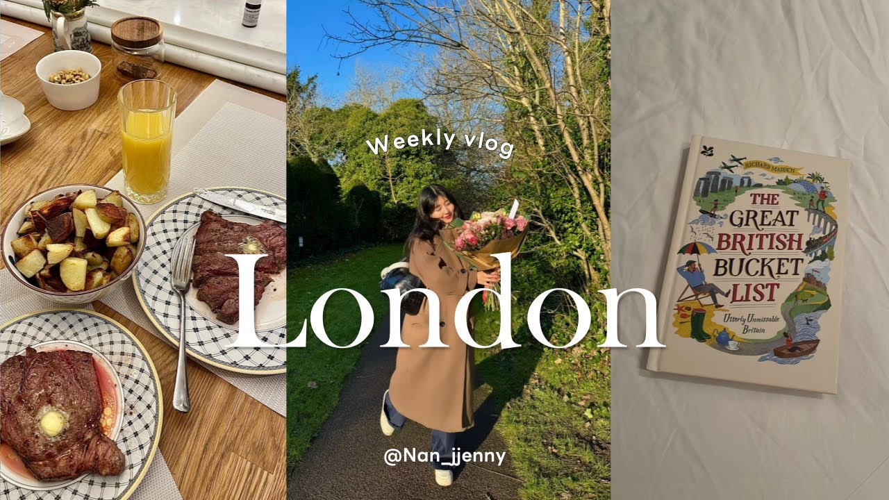 [Vlog] 🇬🇧 영국 런던 일상 | 자취요리👩‍🍳| 리치몬드 공원🌳 | The Ivy 런던 분위기 좋은 레스토랑 | 윔블던 구경하기☀️