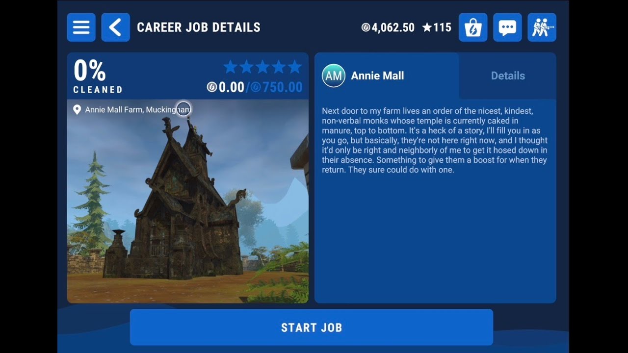 Power wash simulator, Apple Arcade cleaning the temple
