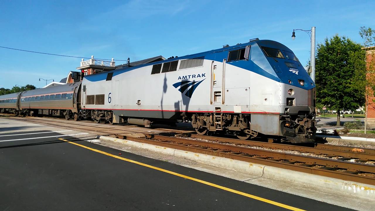 Amtrak P089-13 P42DC #6  with major horn quill action Fayetteville, NC
