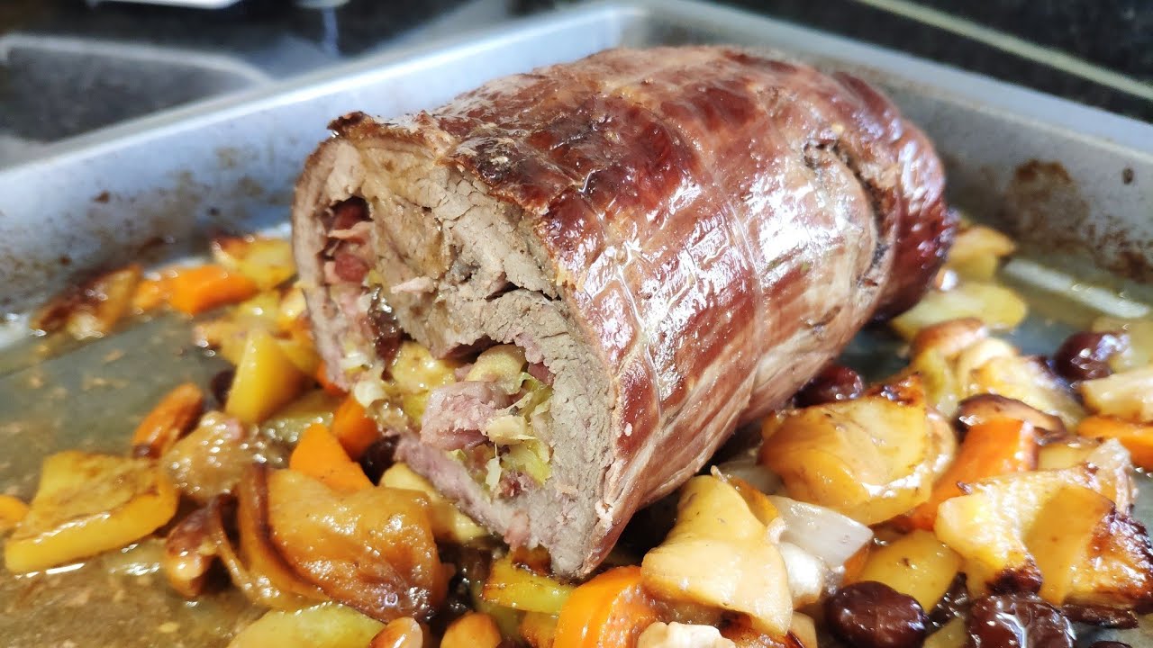 Rollo de ternera relleno al horno#recetasdenavidad