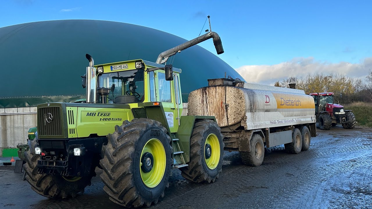 Schafft er es? MB trac 1400 Turbo mit 24 Kubik Zubringer