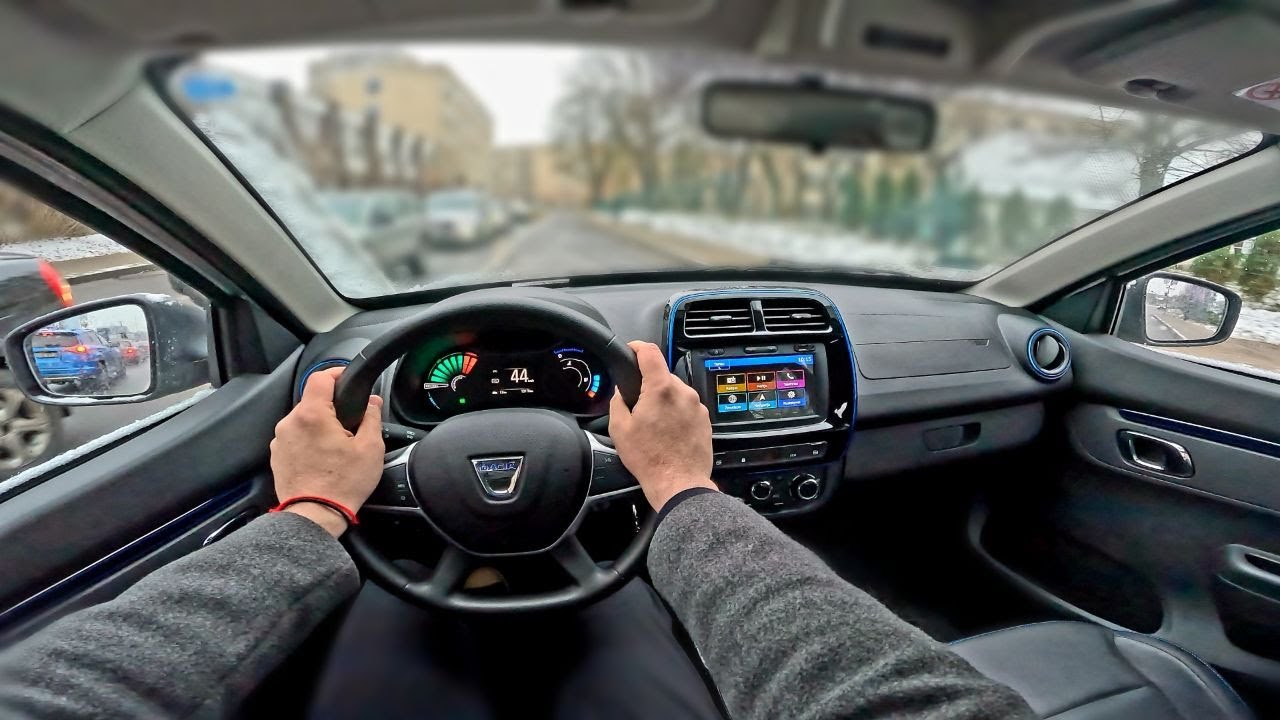 2022 Dacia Spring [ Business EV 44hp ] | POV Test Drive in winter time