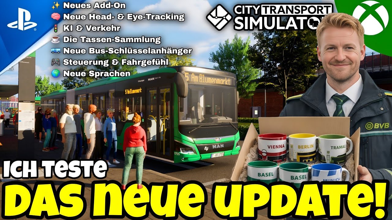 🚍ENDLICH!🚉City Transport Simulator Update v1.4.0 🔥 Eye-Tracking, KI-Fixes & Basel-DLC im Test!