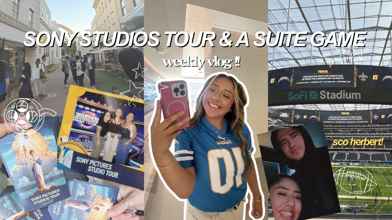 sony pictures studios tour & a 'suite' chargers game | weekly vlog