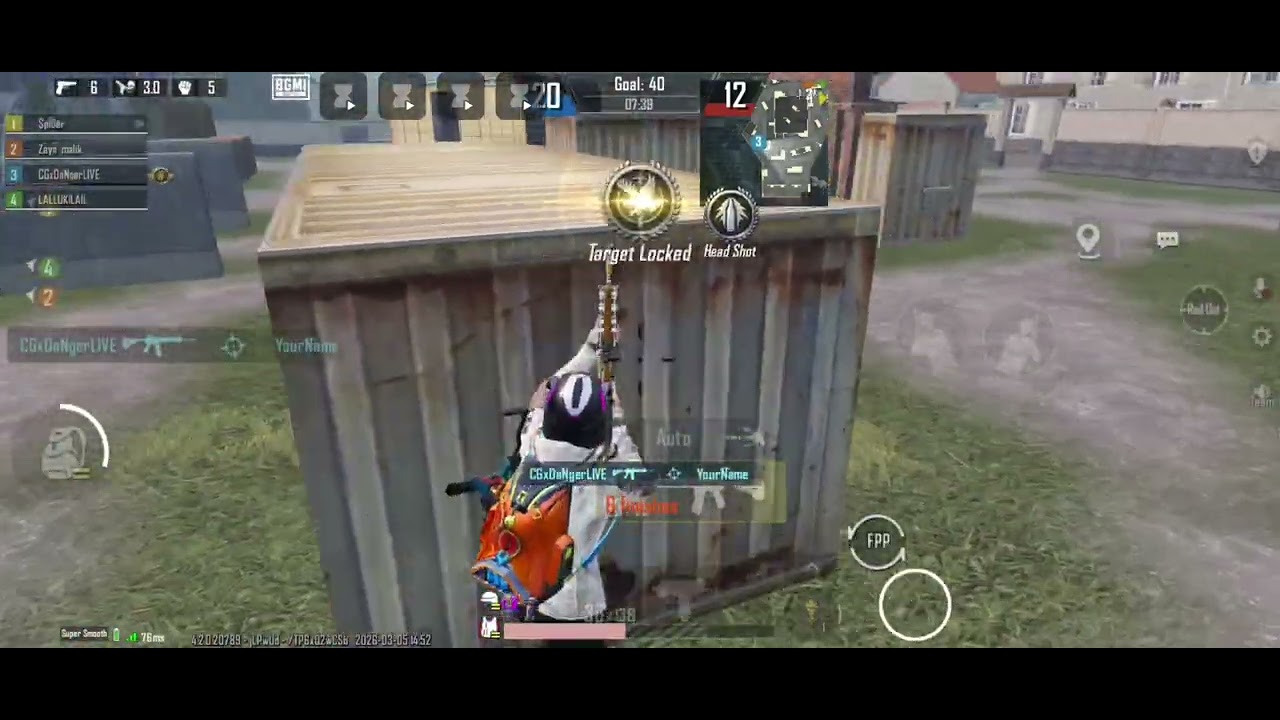 4vs4 TDM game play video BGMI 🔴